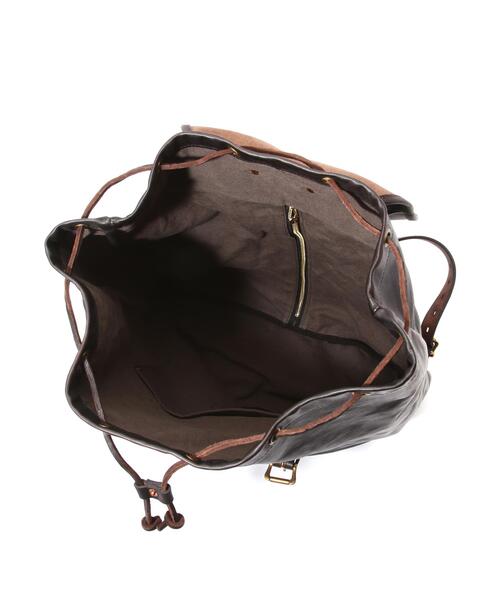 デイバック リュック VASCO/ヴァスコ/LEATHER ARMY RUCKSACK-TYPE2/レザー アーミー ラックサック メンズ レディースの画像
