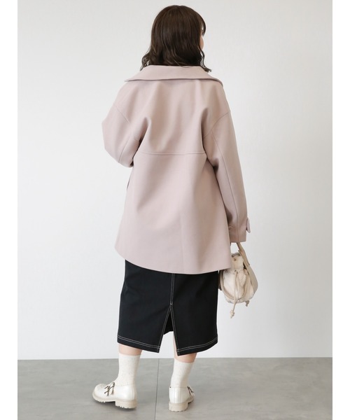 「ehka sopo」 コート フリ- ベージュ レディース_画像7