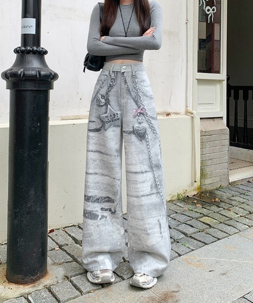 lilful ジーンズ デニム デニムパンツ 「26年春夏新作」チェーン