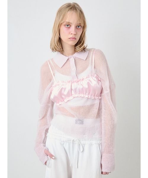 SORIN（ソリン） チューブトップ ベアトップ Satin Gathered Bra Top