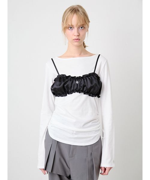 SORIN（ソリン） チューブトップ ベアトップ Satin Gathered Bra Top