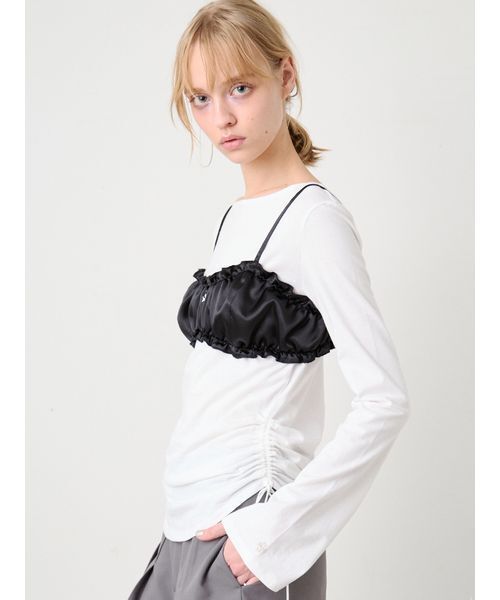 SORIN（ソリン） チューブトップ ベアトップ Satin Gathered Bra Top
