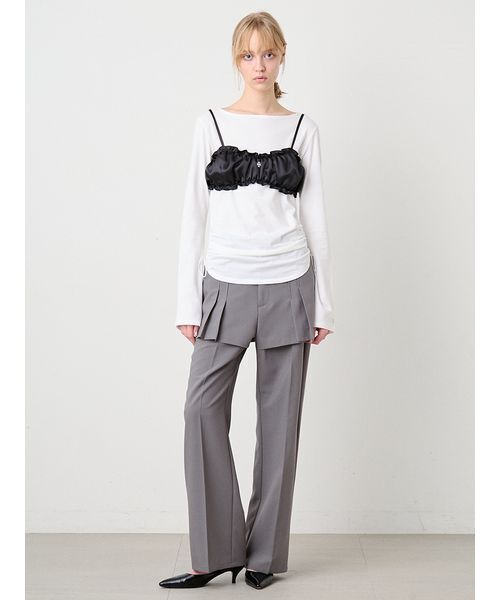 SORIN（ソリン） チューブトップ ベアトップ Satin Gathered Bra Top