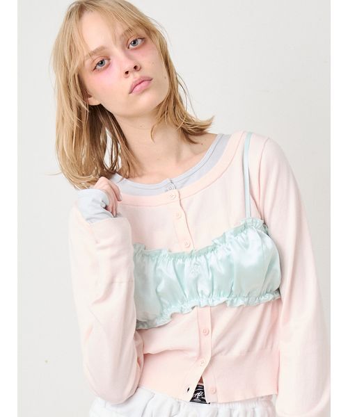 SORIN（ソリン） チューブトップ ベアトップ Satin Gathered Bra Top