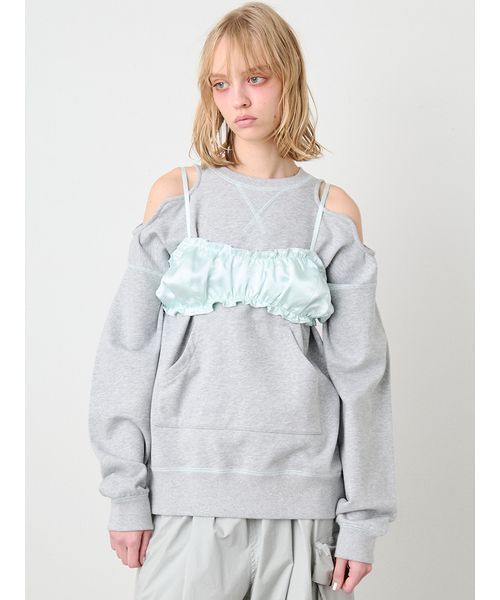 SORIN（ソリン） チューブトップ ベアトップ Satin Gathered Bra Top