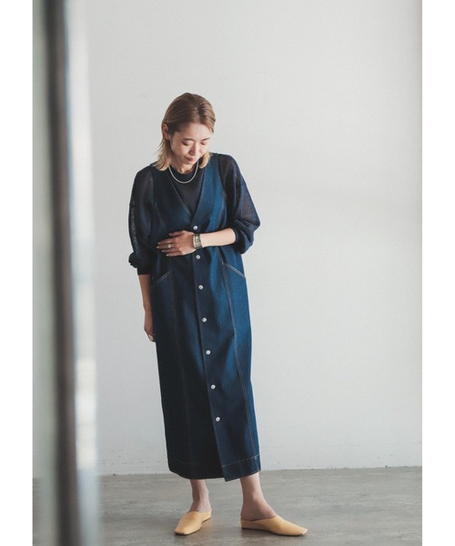 「FIL DE FER」 長袖ニット FREE グリーン レディース_画像2