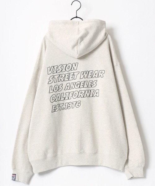 「VISION STREET WEAR」 ジップアップパーカー L オートミール メンズ_画像3