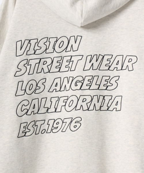 「VISION STREET WEAR」 ジップアップパーカー L オートミール メンズ_画像4