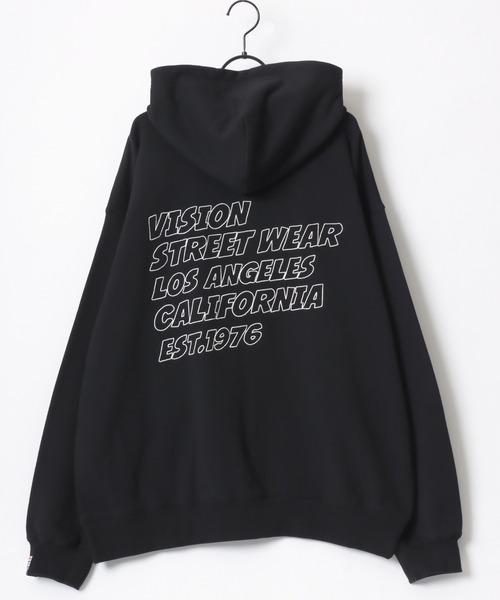 「VISION STREET WEAR」 ジップアップパーカー L オートミール メンズ_画像7