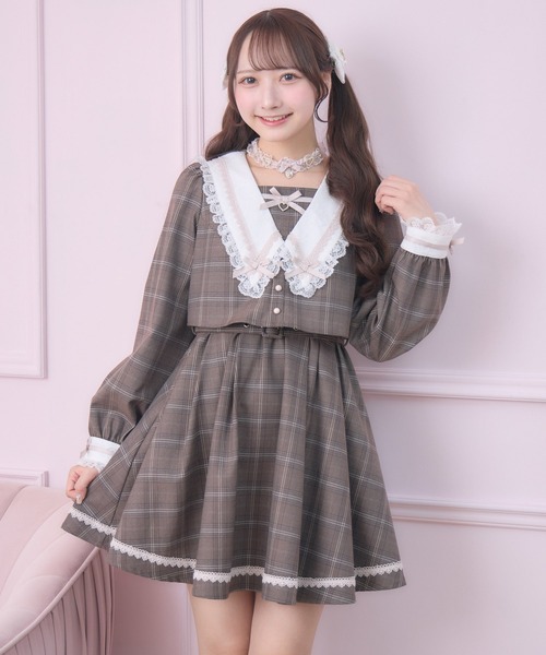 ROJITA（ロジータ） ワンピース レイヤード配色セーラーワンピース