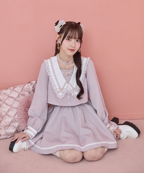 ROJITA（ロジータ） ワンピース レイヤード配色セーラーワンピース