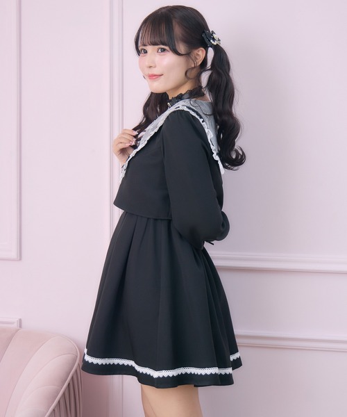ROJITA（ロジータ） ワンピース レイヤード配色セーラーワンピース