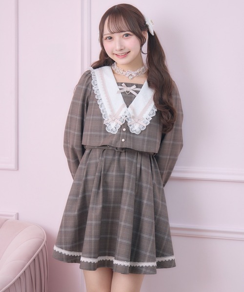 ROJITA（ロジータ） ワンピース レイヤード配色セーラーワンピース