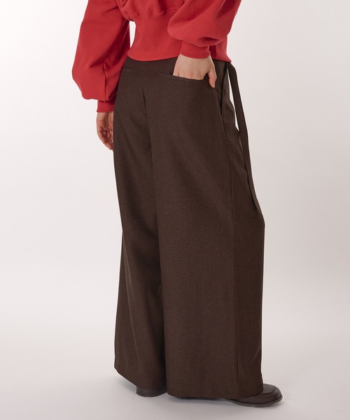 「MUHET」 スラックス SMALL ブラウン レディース_画像9