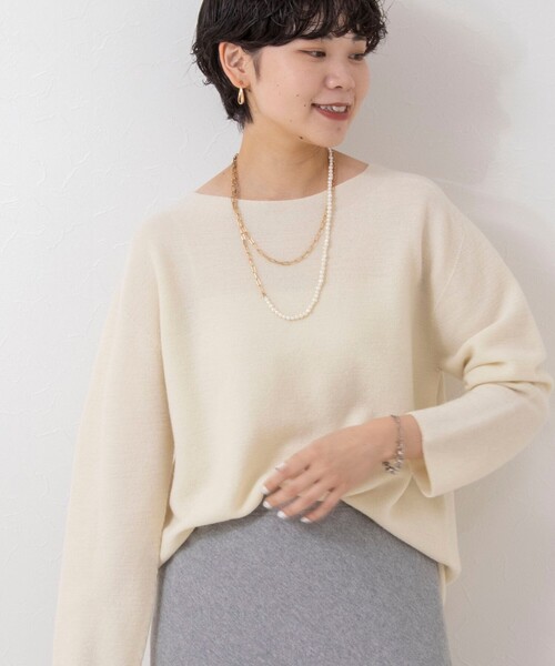 「NOLLEY'S」 「2nd nolley's」長袖ニット FREE サックスブルー レディース_画像5