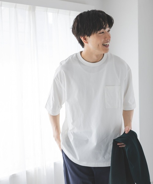 GLOBAL WORK（グローバルワーク） tシャツ サラサラ快適DRYポケットT