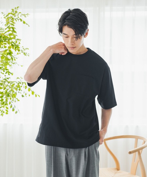 GLOBAL WORK（グローバルワーク） tシャツ サラサラ快適DRYポケットT