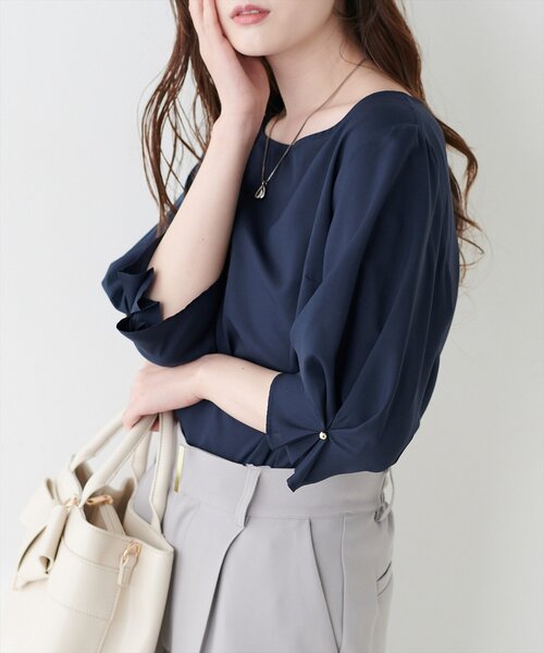 フリリーブラウス(黒) WEB限定】フリリーブラウス | natural couture(ナチュラルクチュール
