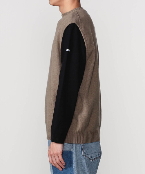「Morris & Sons」 ノースリーブニット 2 オートミール メンズ_画像3