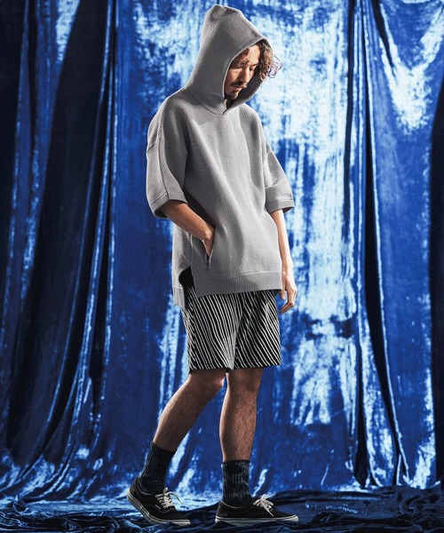 ANGENEHM（アンゲネーム） パーカー mpa4080- Sheer Mesh Airy Knit