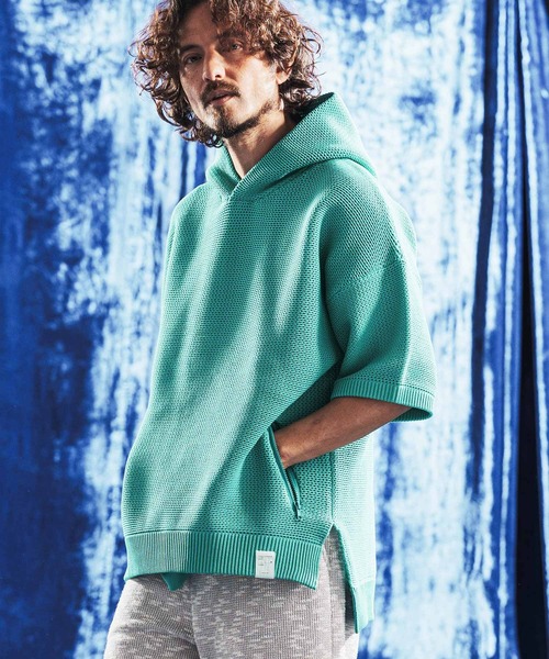 ANGENEHM（アンゲネーム） パーカー mpa4080- Sheer Mesh Airy Knit