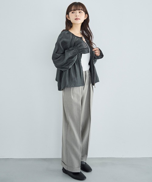 「mil」 ブルゾン ONESIZE ダークブラウン レディース_画像8