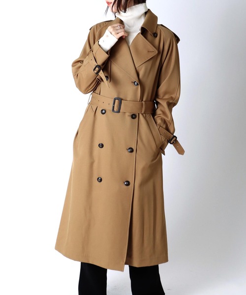 「TITE IN THE STORE」 トレンチコート 38 ピンク レディース_画像3