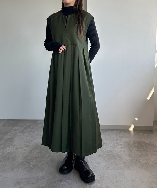 「apres jour mignon」 ノースリーブワンピース MEDIUM グレー レディース_画像3