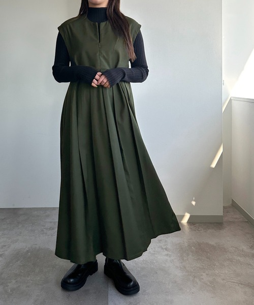 「apres jour mignon」 ノースリーブワンピース MEDIUM グレー レディース_画像5