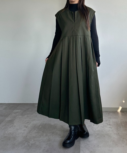 「apres jour mignon」 ノースリーブワンピース MEDIUM グレー レディース_画像7