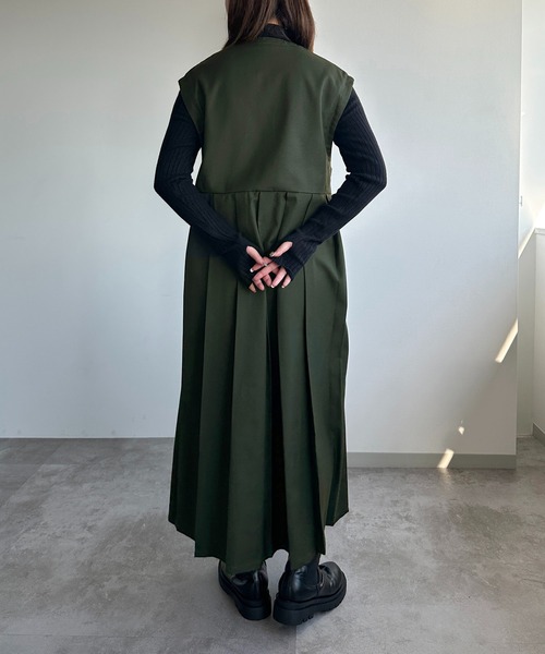 「apres jour mignon」 ノースリーブワンピース MEDIUM グレー レディース_画像8