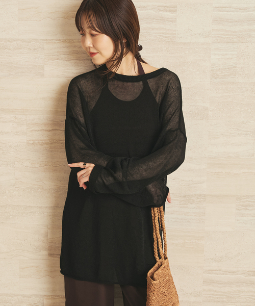 ニット セーター 「追加」Linen/ny long プルオーバー 2 レディースの画像