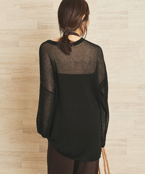 ニット セーター 「追加」Linen/ny long プルオーバー 2 レディースの画像