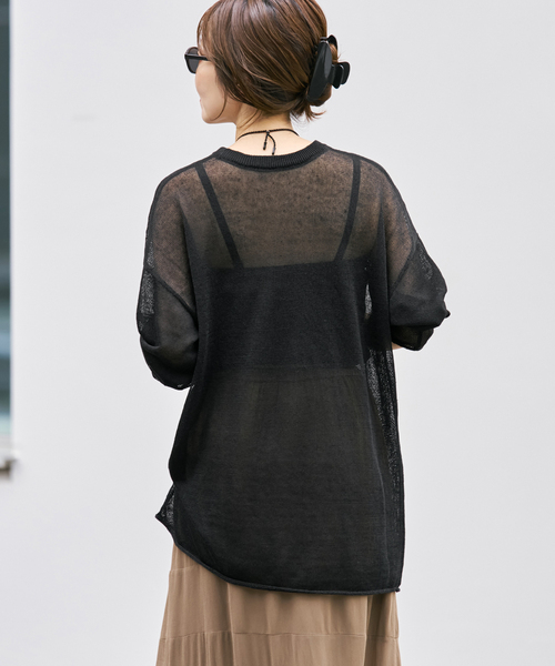 ニット セーター 「追加」Linen/ny long プルオーバー 2 レディースの画像