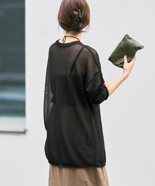 ニット セーター 「追加」Linen/ny long プルオーバー 2 レディースの画像