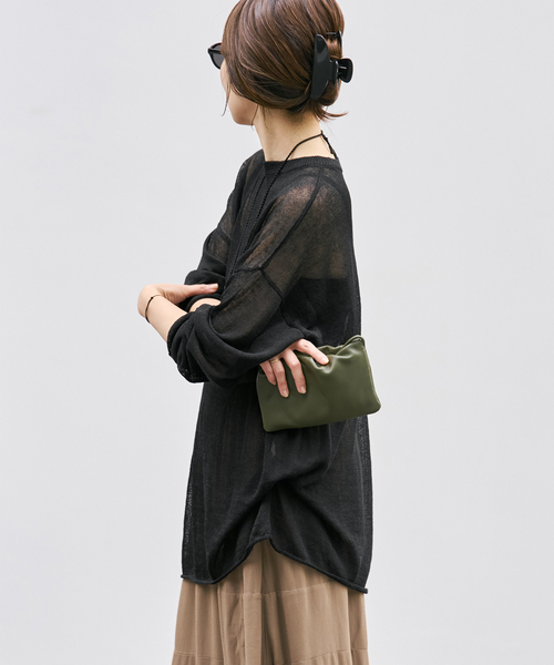 ニット セーター 「追加」Linen/ny long プルオーバー 2 レディースの画像