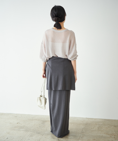 ニット セーター 「追加」Linen/ny long プルオーバー 2 レディースの画像