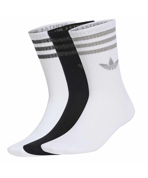 adidas（アディダス） 靴下 W 3ST GLT CREW SOCKS 3P ソックス KR4218