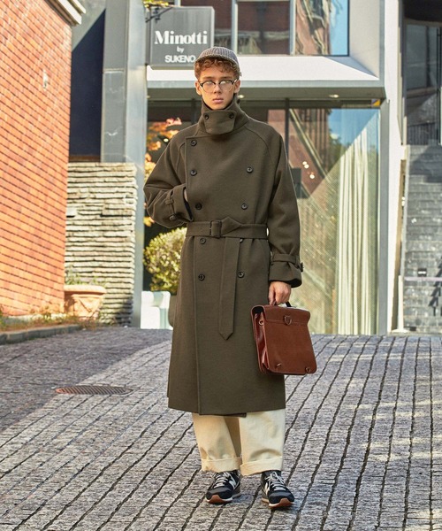 「EMMA CLOTHES」 トレンチコート M チャコールグレー メンズ_画像5