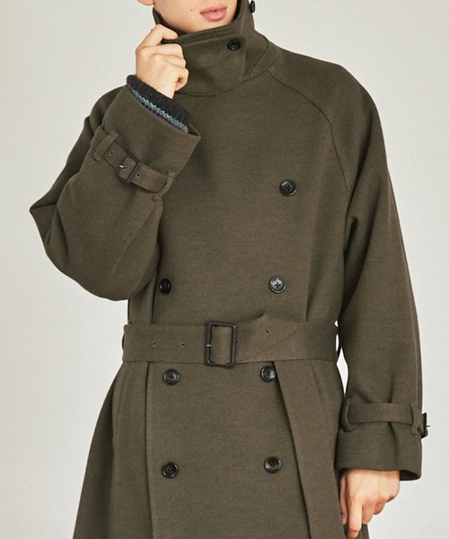 「EMMA CLOTHES」 トレンチコート M チャコールグレー メンズ_画像8