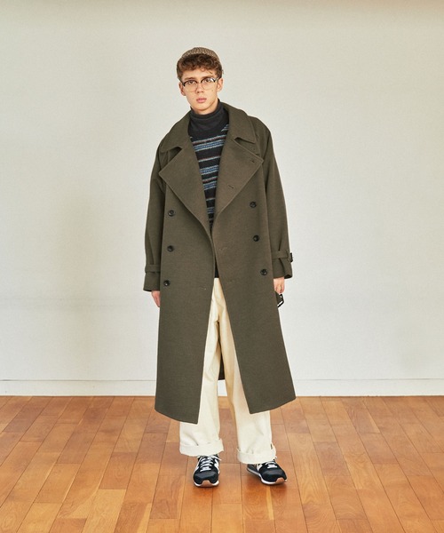 「EMMA CLOTHES」 トレンチコート M チャコールグレー メンズ_画像9