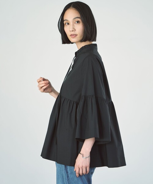 「UNFILO」 7分袖ブラウス X-LARGE ブルー レディース_画像3