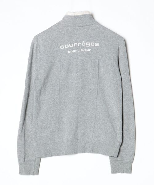 「courreges」 ワンポイントジャケット 38 グレー レディース_画像2