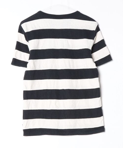 「GOHEMP」 ボーダー柄半袖Tシャツ M ネイビー メンズ_画像2
