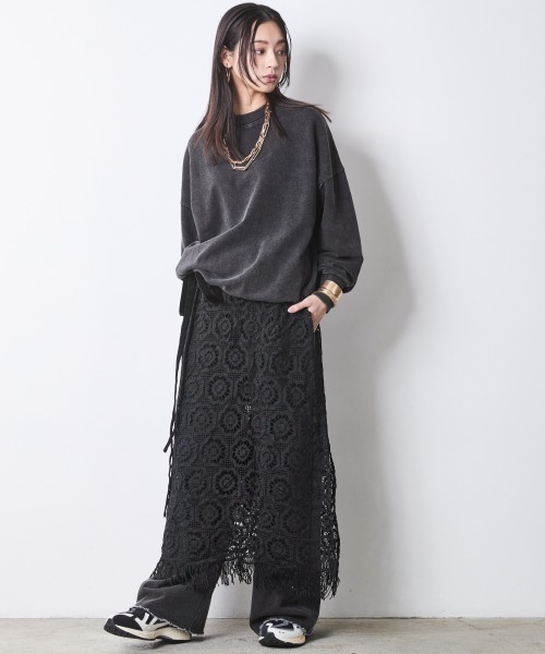 「CHIC STYLE」 スカート 3L ブラック レディース_画像5