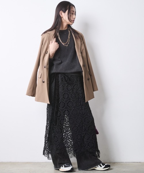 「CHIC STYLE」 スカート 3L ブラック レディース_画像6