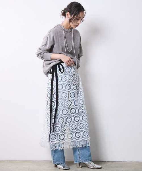 「CHIC STYLE」 スカート 3L ブラック レディース_画像8