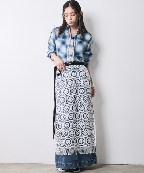 「CHIC STYLE」 スカート 3L ブラック レディース_画像9