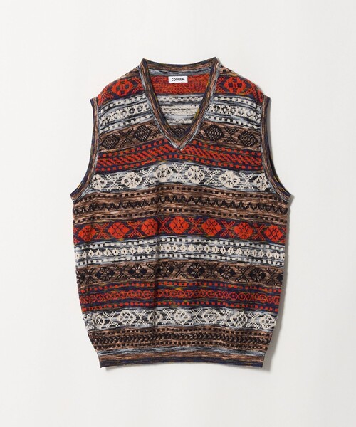 Coohem（コーヘン） ベスト ジレ 「COOHEM」3D FAIR ISLE KNIT VEST