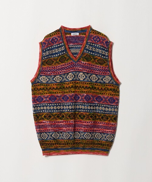Coohem（コーヘン） ベスト ジレ 「COOHEM」3D FAIR ISLE KNIT VEST